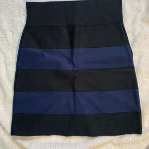 Y2K BCBG Maxazria black and blue bodycon skirt
